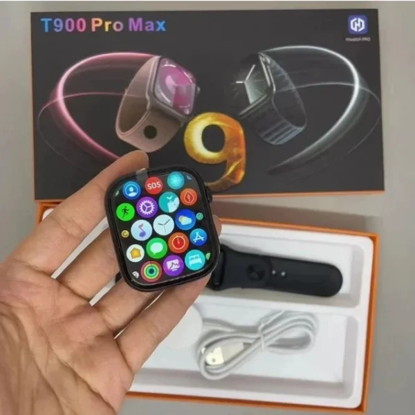 T900 Pro Max Smartwatch (Black Strap, Free Size) Smartwatch (Black Strap, Free Size)