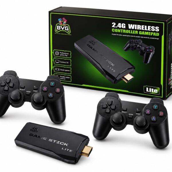 Ultra HD Retro Gaming Console Game Stick with 2.4G Wireless Controllers, HDMI Output, Plug & Play Video Game Stick for TV, Multiplayer Gaming Console